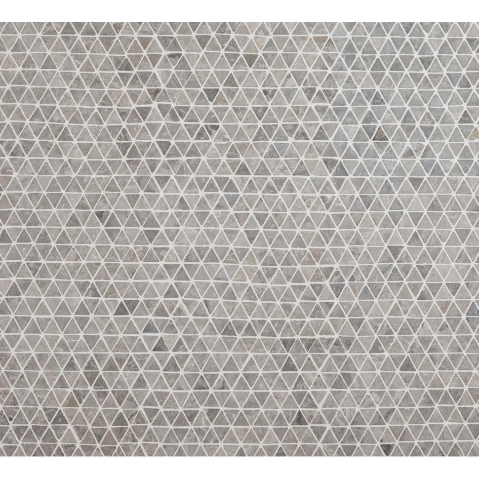 Mosaiikkilaatta Qualitystone Triangle Mini Light Grey, 30x30x30mm