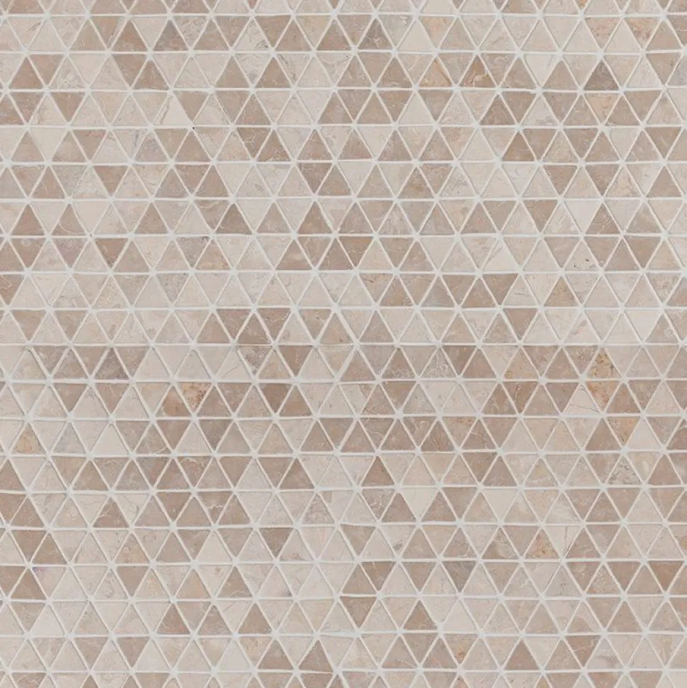 Mosaiikkilaatta Qualitystone Triangle Mini White, 30x30x30mm