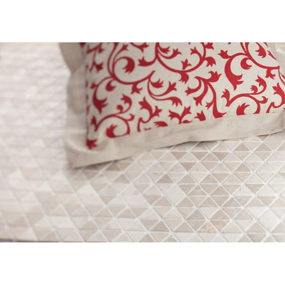Mosaiikkilaatta Qualitystone Triangle Mini White, 30x30x30mm