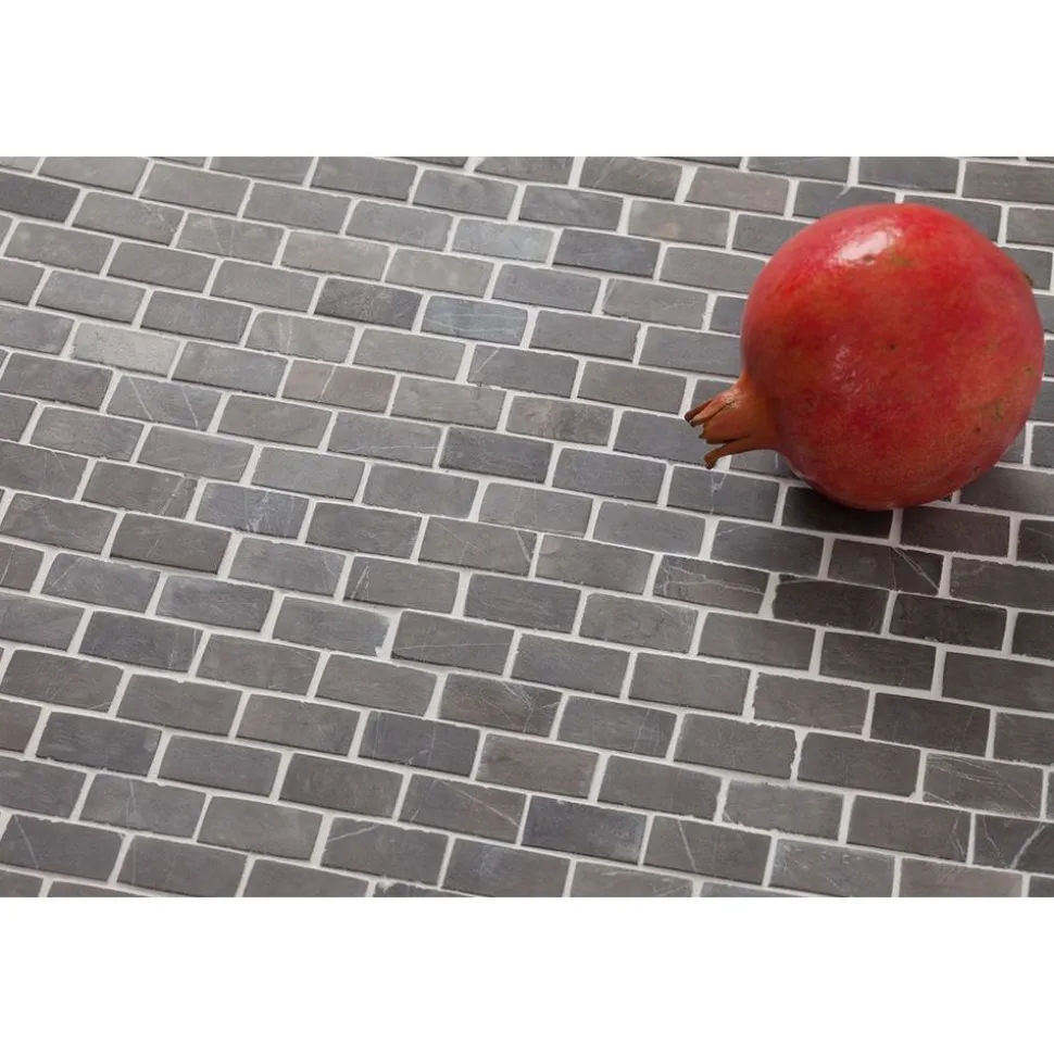 Mosaiikkilaatta Qualitystone Brick Mini Grey, 20x40mm