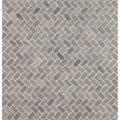 Mosaiikkilaatta Qualitystone Herringbone Light Grey Mini, 20x40mm
