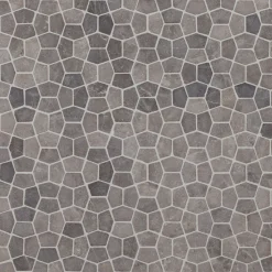 Mosaiikkilaatta Qualitystone Pentagon Mini Light Grey, 30x50mm