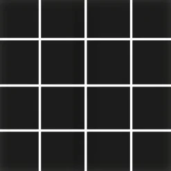 Mosaiikkilaatta Pukkila Color Black, himmeä, sileä, 47x47mm