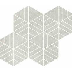 Mosaiikkilaatta Pukkila Ease Esagona T72 Light Grey matta sileä