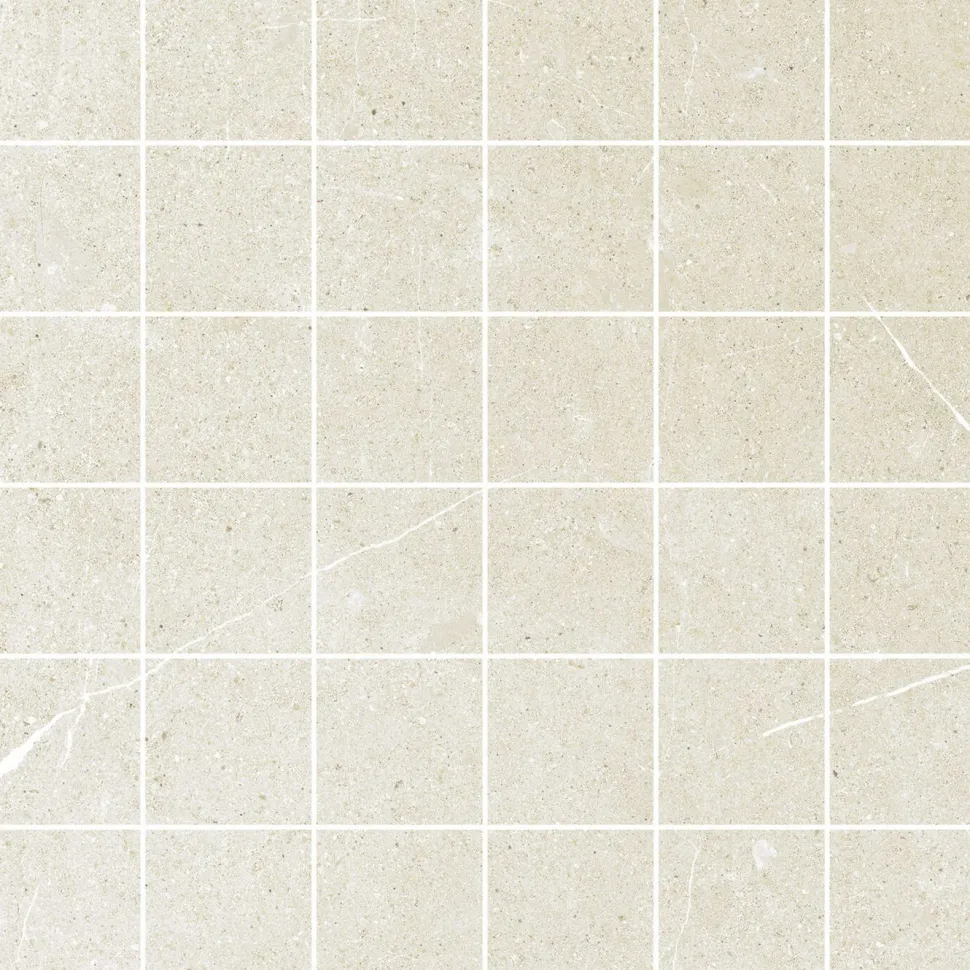 Mosaiikkilaatta Pukkila Ease Extrawhite matta sileä 5x5 cm