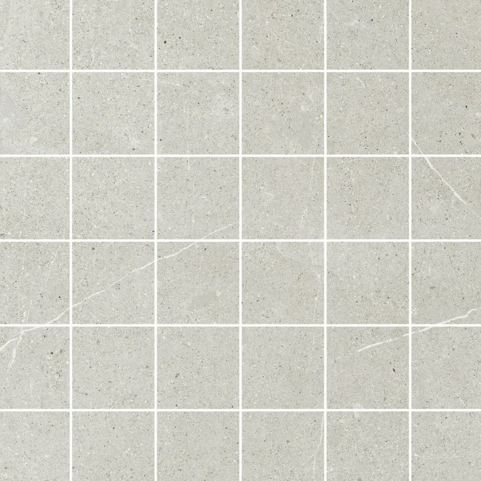 Mosaiikkilaatta Pukkila Ease Light Grey matta sileä 5x5 cm