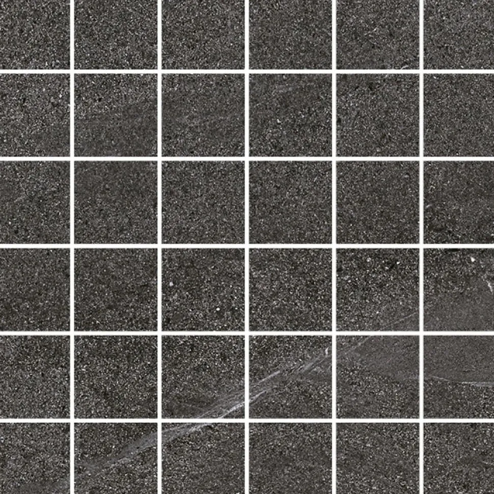 Mosaiikkilaatta Pukkila Landstone Anthracite himmeä sileä 48x48 mm