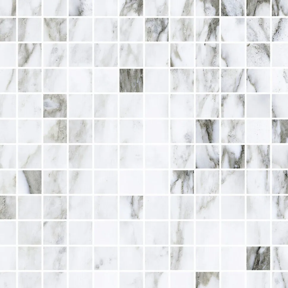 Mosaiikkilaatta Pukkila Lush Calacatta Oro, 2.3x2.3cm, kiillotettu, lasittamaton, rektifioitu