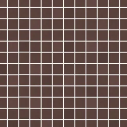 Mosaiikkilaatta Pukkila Mosaico Porcelanico Brown himmeä sileä 25x25 mm