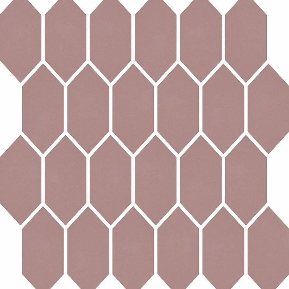 Mosaiikkilaatta Pukkila Natura Victoria PORTLAND, matta, tasapintainen, lasikuituverkolla, 9.6x4.4cm, vanha roosa