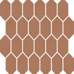 Mosaiikkilaatta Pukkila Natura Victoria PORTLAND, matta, tasapintainen, lasikuituverkolla, 9.6x4.4cm, vanha roosa