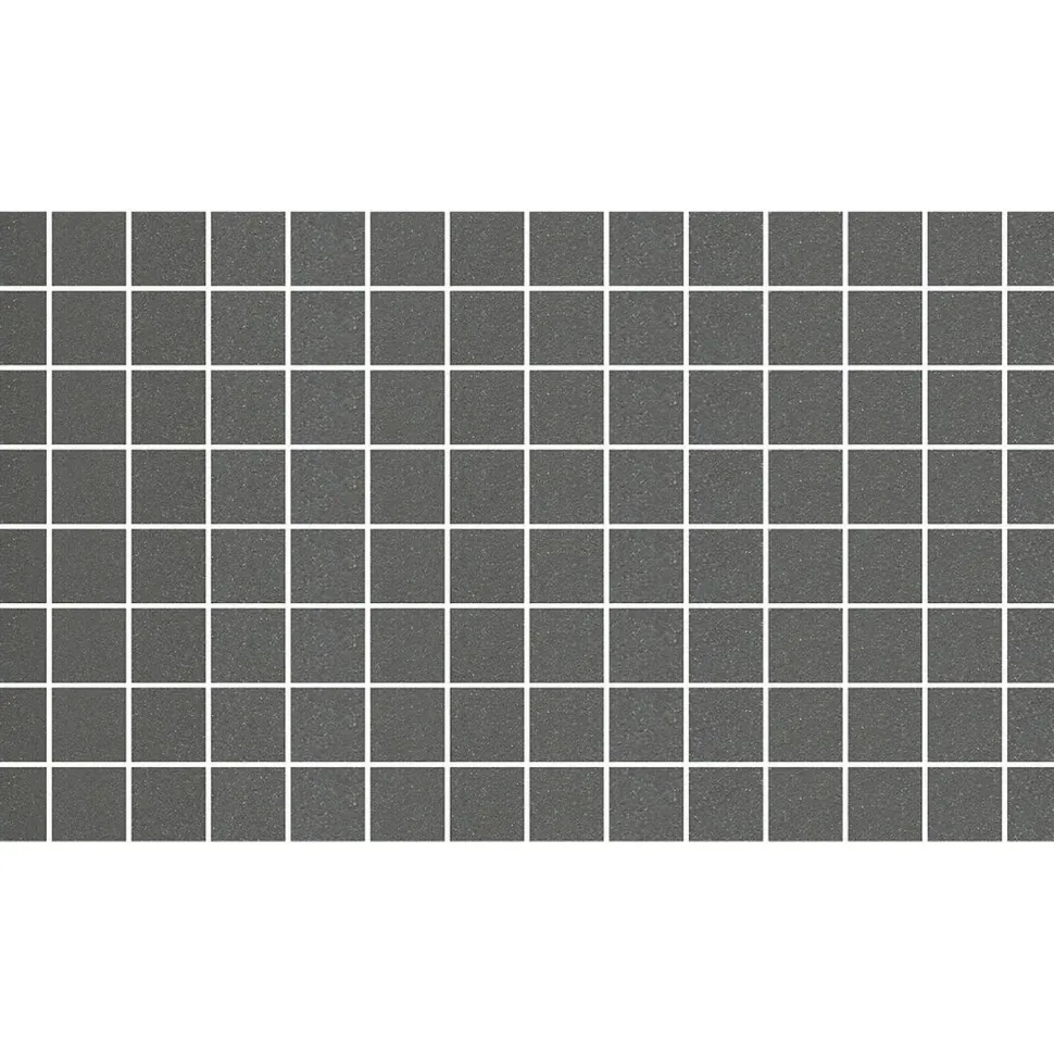 Mosaiikkilaatta Pukkila Natura Victoria V-GRANADA, matta, tasapintainen, 2.9x2.9cm, lasikuituverkolla, tummanharmaa