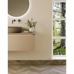 Märkätilan muovimatto Tarkett Aquarelle Skane Heringbone Autumn, leveys 3m
