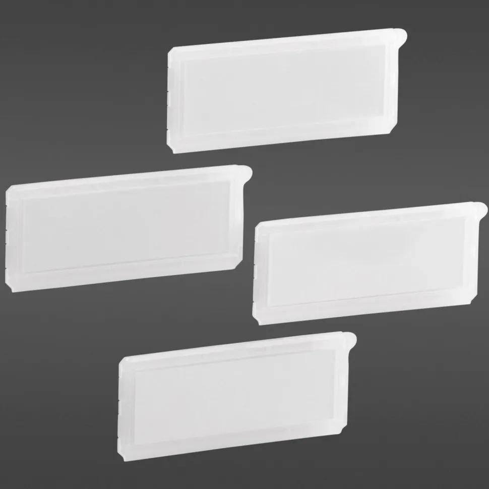 Nimilaput lanka- ja Meshkoreille Elfa Classic 85x37x9 mm 4 kpl läpikuultava