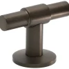 Nuppivedin Beslag Design-T Uniform, 50x28x36mm, ruskea messinki