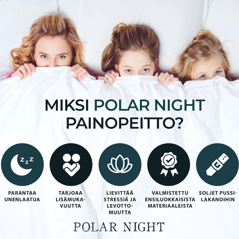 Painopeitto Polar Night, polyesteri, 135x200cm, eri painoja