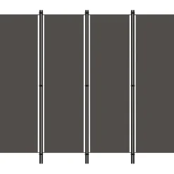 4-paneelinen tilanjakaja, antrasiitti, 200x180 cm