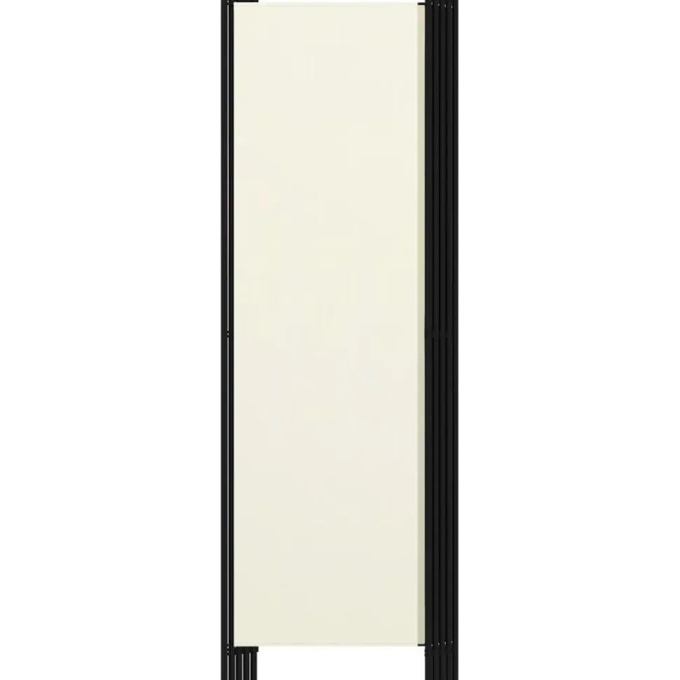 5-paneelinen tilanjakaja, kermanvalkoinen, 250x180 cm