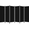 6-paneelinen tilanjakaja, musta, 300x180 cm