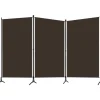 3-paneelinen tilanjakaja, ruskea, 260x180 cm