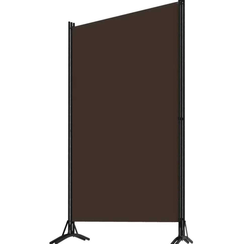 3-paneelinen tilanjakaja, ruskea, 260x180 cm