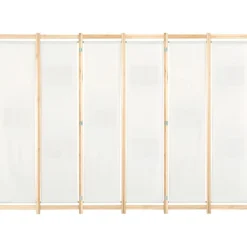 6-paneelinen tilanjakaja kerma 240x170x4 cm kangas