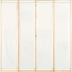 4-paneelinen tilanjakaja kerma 160x170x4 cm kangas