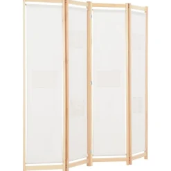 4-paneelinen tilanjakaja kerma 160x170x4 cm kangas