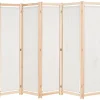 5-paneelinen tilanjakaja kerma 200x170x4 cm kangas