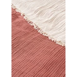 Parivuoteen päiväpeitto Linento Muslin, 230x250cm, tiilenpunainen