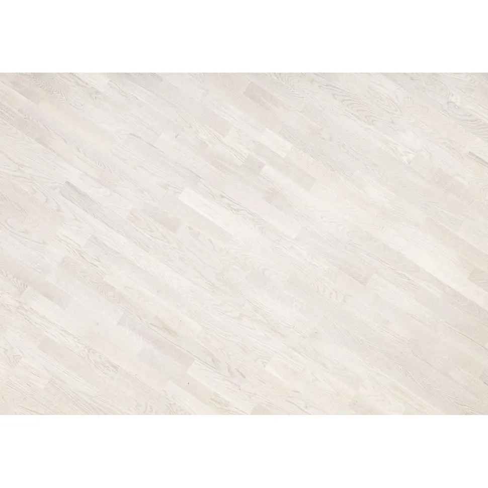 Parketti Kymppi-Lattiat Tammi Classic 3-säleinen valkoinen mattalakka 14x192x2200 mm