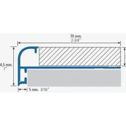 Parvekelista Euroshrink alumiini 242a, 12.5mm x 2.5m, mattahopea