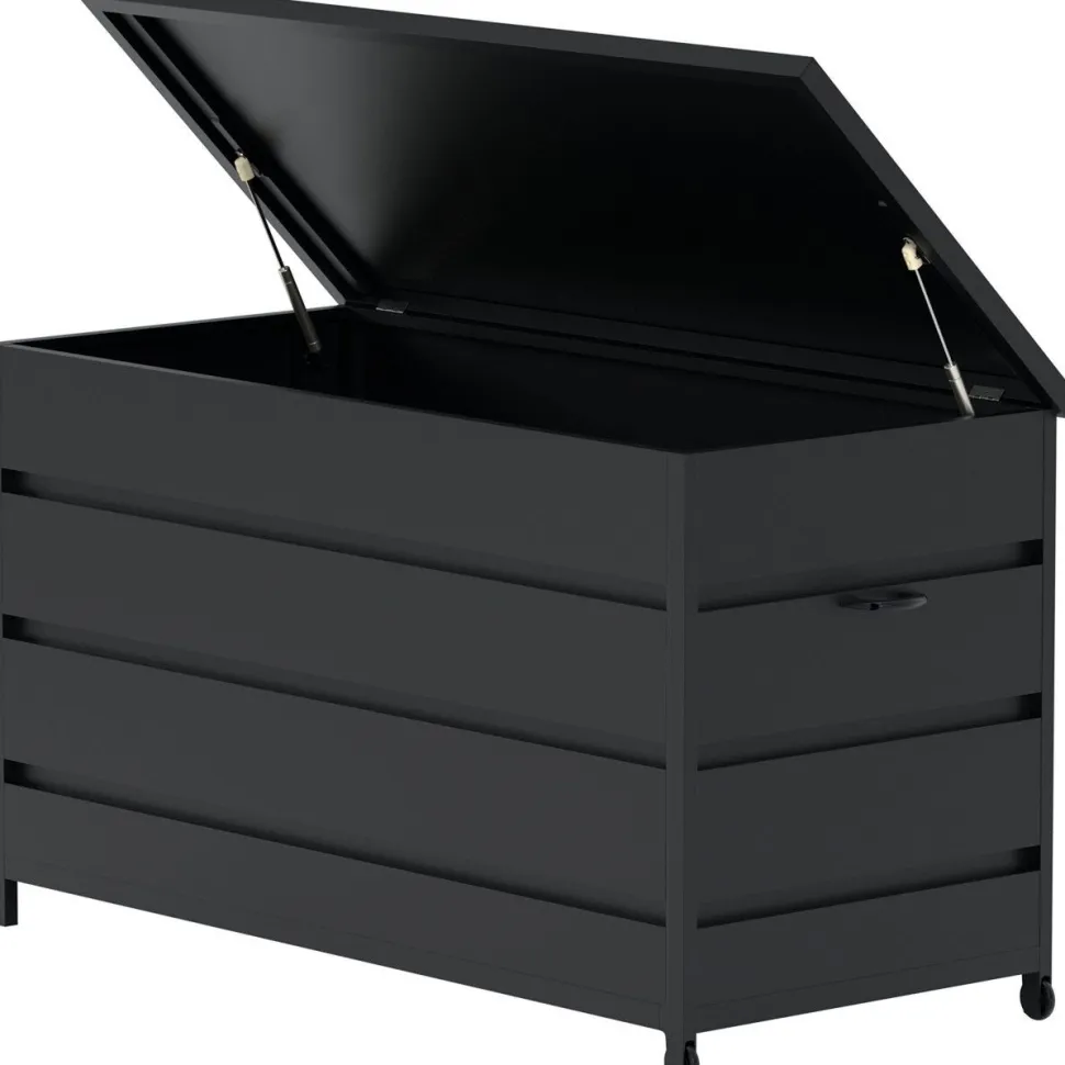 Pehmustelaatikko Venture Home Nisis, 130x60x75cm, musta