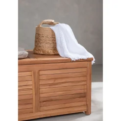 Pehmustelaatikko Venture Home Trento 2, 70x130x46cm, luonnollinen tiikki