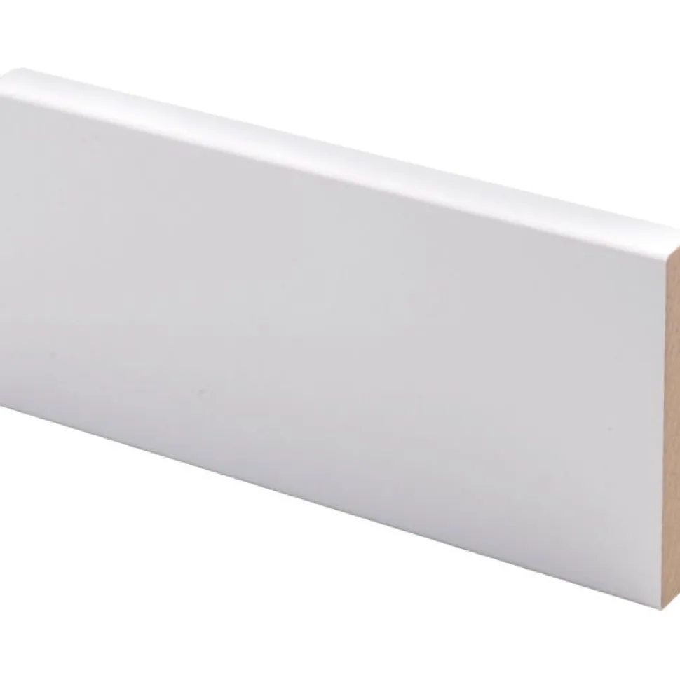Peitelista Maler Aava sileä 12x70x3300mm MDF valkoinen