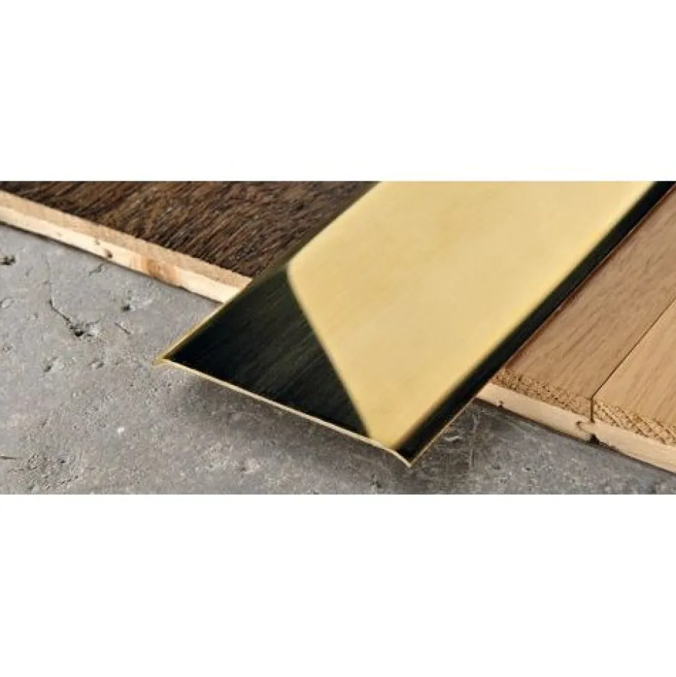 Peitelista Progress Profiles Proplate 2,7m 20mm liimakiinnitys messinki