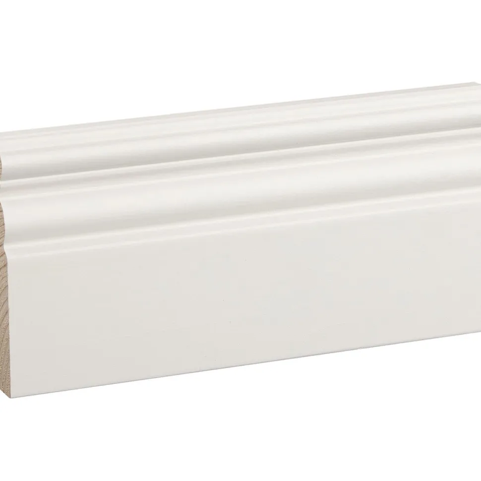 Peitelista/jalkalista Siparila Kumpu 15x92 mm puhtaanvalkoinen