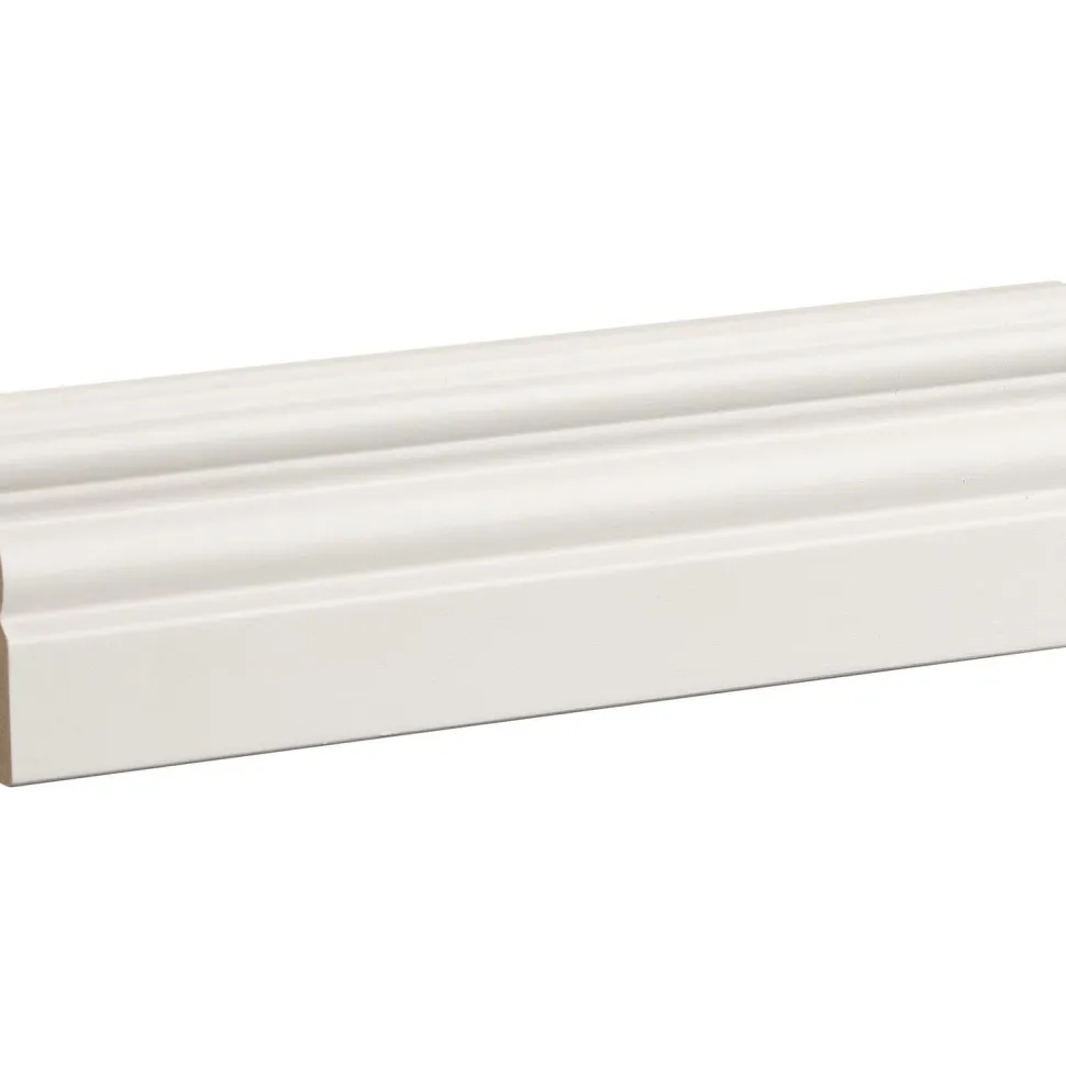 Peitelista/jalkalista Siparila Kumpu 15x68 mm puhtaanvalkoinen