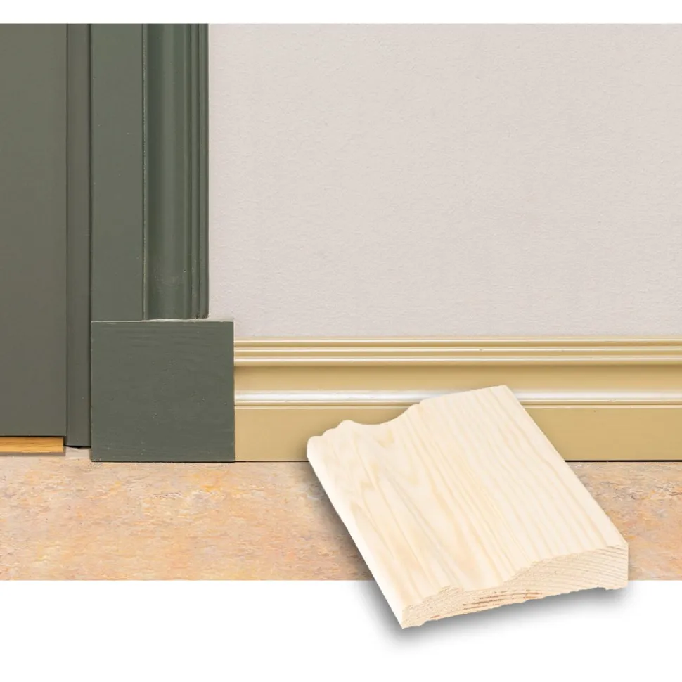Peitelista/perinnelista Kartano Listat Nurmi, 21x90mm, oksaton mänty, puuvalmis