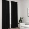 Pellavamaiset pimennysverhot koukuilla 2 kpl 140x245cm