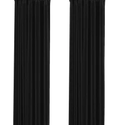 Pellavamaiset pimennysverhot koukuilla 2 kpl 140x245cm