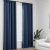 Pellavamaiset pimennysverhot koukuilla 2 kpl 140x245 cm