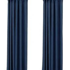 Pellavamaiset pimennysverhot koukuilla 2 kpl 140x245 cm