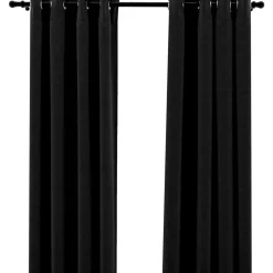 Pellavamaiset pimennysverhot 2 kpl antrasiitti 140x175 cm