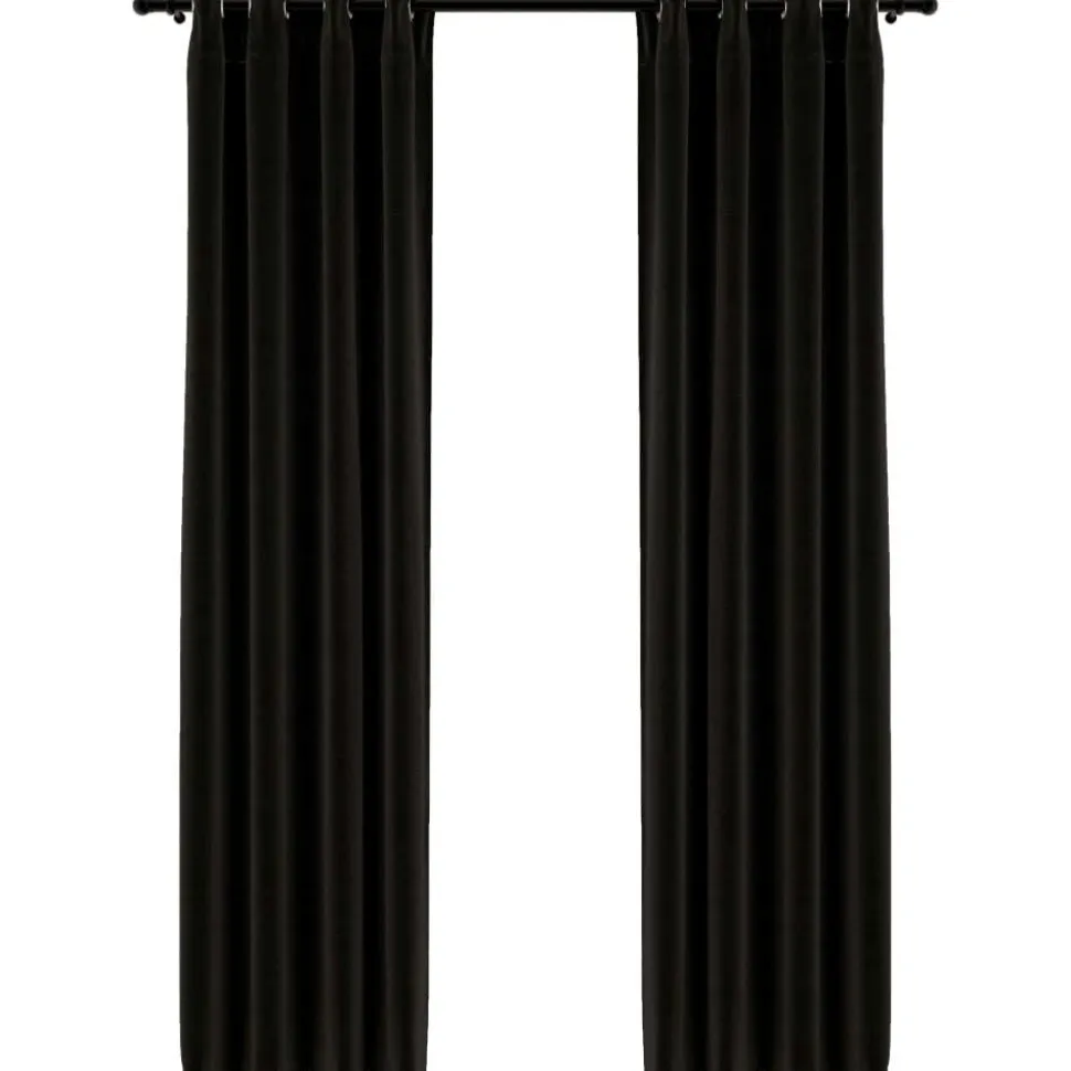 Pellavamaiset pimennysverhot 2 kpl antrasiitti 140x225 cm