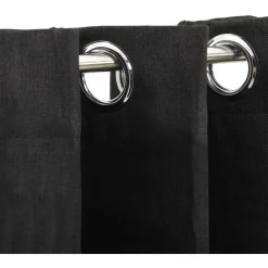 Pellavamaiset pimennysverhot 2 kpl antrasiitti 140x225 cm