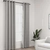 Pellavamaiset pimennysverhot renkailla 2kpl harmaa 140x245cm