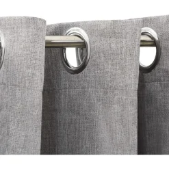 Pellavamaiset pimennysverhot renkailla 2kpl harmaa 140x245cm