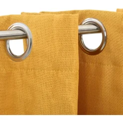 Pellavamaiset pimennysverhot renkailla 2kpl 140x245 cm