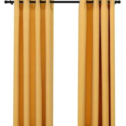 Pellavamaiset pimennysverhot renkailla 2kpl 140x175 cm
